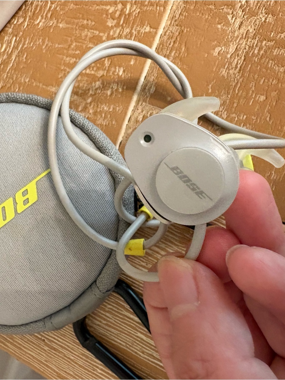 Bose Light Gray In-Ear Earbud Headphones with Carry Pouch